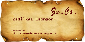Zsákai Csongor névjegykártya